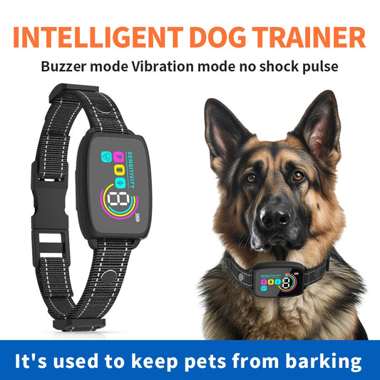 Collier Anti-Aboiement Intelligent Rechargeable pour Chien